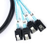 Picture of ADCAUDX Mini SAS to SATA Cable:0.5M SFF-8087 to SATA Mini SAS Breakout Cable SFF8087 to SATA Mini-SAS to 4X SATA SAS to SATA Breakout Cable(1.6FT)