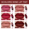 Picture of evpct 6Pcs Wine Bottle Lip Tint Stain Mauve Light rosey nude Ruby red Dark red Light pink beige Red brown Matte Liquid Lip stick Gloss Sets for Women labiales mate 24 horas originales en forma de vino