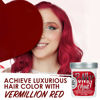 Picture of Punky Vermillion Red Semi Permanent Conditioning Hair Color, Vegan, PPD and Paraben Free, lasts up to 25 washes, 3.5oz