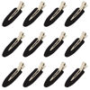 Picture of 12Pcs No Bend Hair Clips- No Crease Hair Clips Styling Duck Bill Clips No Dent Alligator Hair Barrettes for Salon Hairstyle Hairdressing Bangs Waves Woman Girl Makeup Application (Black)