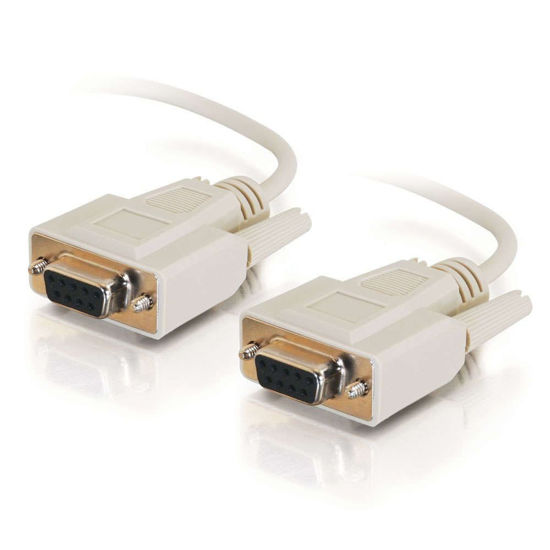 Picture of C2G 03046 DB9 F/F Serial RS232 Null Modem Cable, Beige (15 Feet, 4.57 Meters)