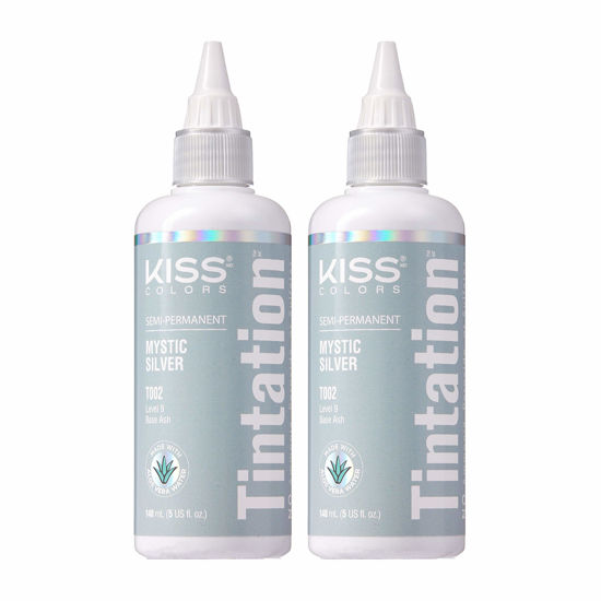 Picture of Kiss Tintation Semi-Permanent Hair Color 5 Ounce Mystic Silver (2 Pack)