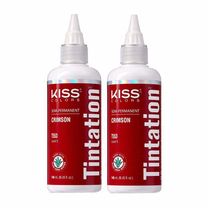 Picture of Kiss Tintation Semi-Permanent Hair Color 5 Ounce (Crimson (2 Pack))