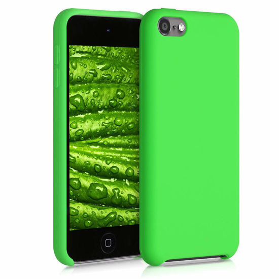 Picture of kwmobile TPU Silicone Case Compatible with Apple iPod Touch 6G / 7G (6th and 7th Generation) - Case Soft Flexible Protective Cover - Lime Green