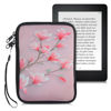 Picture of kwmobile Neoprene e-Reader Pouch Size 6" eReader - Universal eBook Sleeve Case with Zipper, Wrist Strap - Pink/White/Dusty Pink