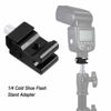 Picture of 8 Pieces 1/4 Inch Cold Shoe Mount Adapter and Hot Shoe Flash Stand Adapter Kit for DSLR Camera Rig, Camera Flash Shoe Mounts for Tripod