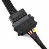 Picture of CRJ 15-Pin SATA Power Extension Black Sleeved 12" Cable (2-Pack)