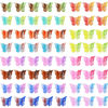 Picture of 50 Pieces Butterfly Hair Clips Jelly Color Mini Hair Clips, Beautiful Butterfly Hair Clips, Hair Accessories for Women and Girls with Box Packaged, 12 Gradient Jelly Colors