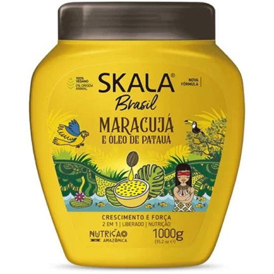 Picture of SKALA - Brasil - Creme de Tratamento 2 em 1 Maracuja e Oleo De Pataua 1 Kg - (Passion Fruit & Pataua Oil 2 in 1 Treatment Cream Net 35.27 Oz)