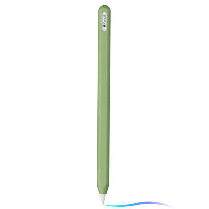 Picture of Ultra Thin Silicone Skin Cover Compatible with Apple Pencil 2nd Gen, Protective Silicone Case for iPad Pro 11 12.9 inch 2018 Pencil Case Shockproof Soft Silicone Sleeve(Matcha Green)