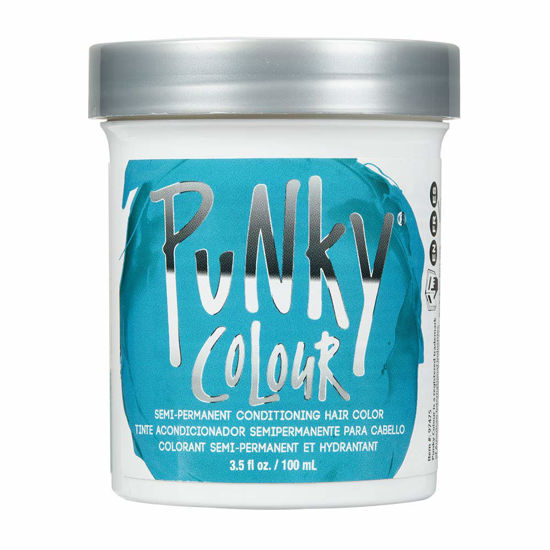 Picture of Punky Semi Permanent Conditioning Hair Color, Vegan, PPD and Paraben Free, may last for 5-40 washes, 3.5oz, Turquoise