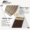 Picture of Moresoo Tape in Extensions Human Hair Ash Blonde to Platinum Blonde Tape in Human Hair Extensions Nordic Tape in Hair Extensions Human Hair Ombre Hair Extensions Tape in #18/22/60 24inch 20pcs 50g