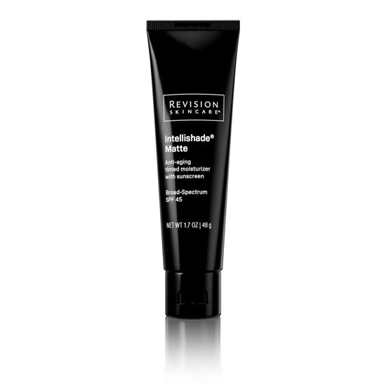 Picture of Revision Skincare Intellishade Matte, 5-in-1 anti-aging tinted moisturizer with SPF 45, correct, protect, conceal, brighten and hydrate skin, reduce signs of aging, 1.7oz