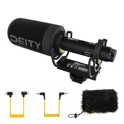 Picture of Deity V-Mic D4 Microphone,Directional Shotgun Video Mic Compatible with DSLR Camera/iPhone/Android Smartphone/Laptop with ShockMount,Support USB-C Digital Output for PC,60 Hour Battery Life