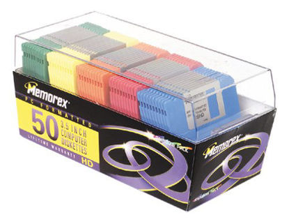 Picture of Memorex PC Formatted 3.5 Inch Diskettes - 50 Count Rainbow Pack (Discontinued by Manufacturer)