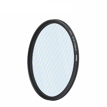 Picture of Kase 82mm Streak Blue Filter,Special Effects Lens Filter Anamorphic Optical Glass for Camera DSLR Cinematice Video