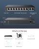 Picture of Reolink PoE Switch with 8 PoE Ports, 2 Gigabit Uplink Ports, 120W for All PoE Ports, Ideal for Reolink RLN36 NVR and Reolink PoE IP Cameras, IEEE802.3af/at, Metal Casing, Desktop/Wall Mount, RLA-PS1