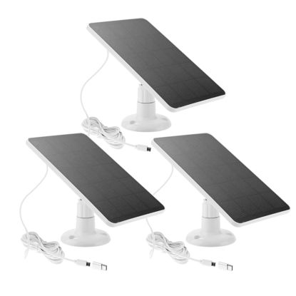 Picture of 3 Pack Solar Panel Camera Charger Fit for Arlo Pro,Arlo Pro 2, Arlo Essential Spotlight/XL Spotlight Camera, Ring Spotlight Cam Plus/Spotlight Pro 5V 4W Fast Charging with 10FT Cable