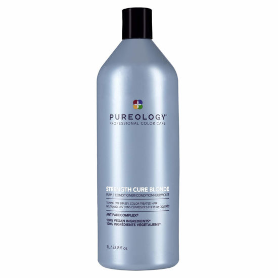 Picture of Pureology Strength Cure Blonde Purple Conditioner for Blonde & Lightened Color-Treated Hair, 33.8 Fl Oz