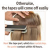 Picture of Sunny Tape in Hair Extensions Blonde Highlights Invisible Real Human Hair Tape in Extensions Ash Blonde Highlights Blonde Tape in Hair Extensions Human Hair Straight 24inch 20pcs 50g