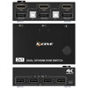 Picture of DP HDMI KVM Switch 2 Computer 2 Monitors, Dual Monitors Displayport USB KVM Switcher Supports 4K@60Hz for 2 Computers Share Keyboard, Mouse and Monitor