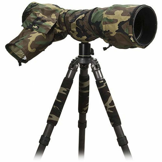 Picture of LensCoat Raincoat Pro (Forest Green Camo) Camera Lens rain Sleeve Cover Camouflage Protection LCRCPFG