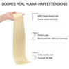 Picture of Seamless Clip in Hair Extensions, Bleach Blonde 16 Inch 7pcs 110g, DOORES Human Hair Extensions Remy Clip in Hair Extensions with Thin Weft Straight Remy Thick Hair