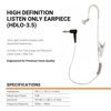 Picture of Sheepdog HDLO - Tubeless, Covert High Definition 3.5mm Police Listen Only Earpiece (HDLO-3.5), Designed for Law Enforcement and Military