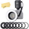 Picture of Godox ML-150II ML150II LED Macro Ring Flash GN12 0.1-2s Recycle Time 5800K±200K for Canon Sony Nikon Fuji Olympus Panasonic Camera for Insect,Flowers,Portraits,Dental,Jewelry,Plant Etc Photography