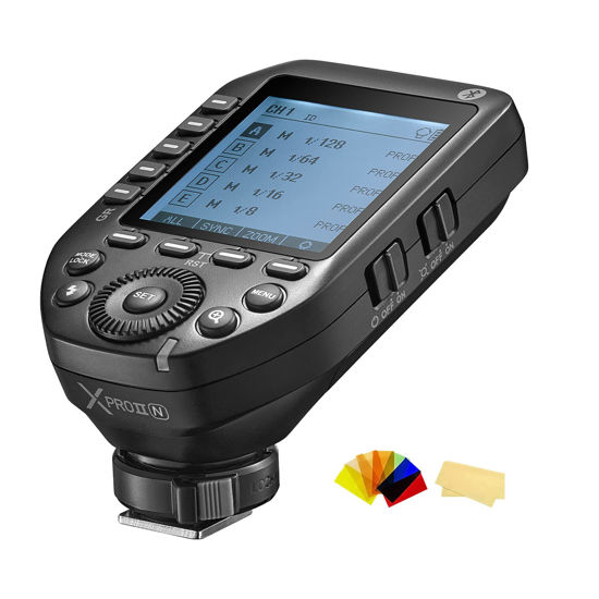 Picture of Godox XProII-N TTL Wireless Flash Trigger Transmitter Compatible for Nikon Cameras,2.4G 1/8000s HSS,Bluetooth Connection,New Hotshoe Locking,16 Groups and 32 Channels