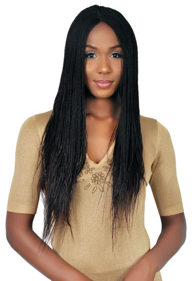 Picture of WOW BRAIDS Twisted Wigs, Micro Million Twist Wig - Color 33 - 22 Inches. Synthetic Hand Braided Wigs for Black Women.