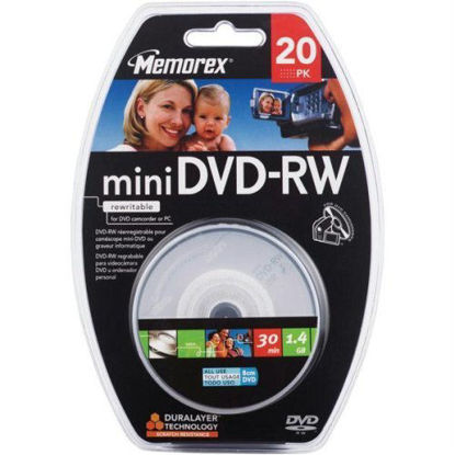 Picture of Memorex Mini DVD-RW - DVD-RW (8cm) X 20 - 1.4 GB - Storage Media (K89229) Category: DVD Media