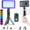 Picture of Weeylite RB9 Portable RGB Video LED Light with App Control,Rechargable 2500K-8500K 360°Full Color 29 Lighting Effects Fill Light Panel with Stand for Video Shooting,TikTok,Portrait,YouTube