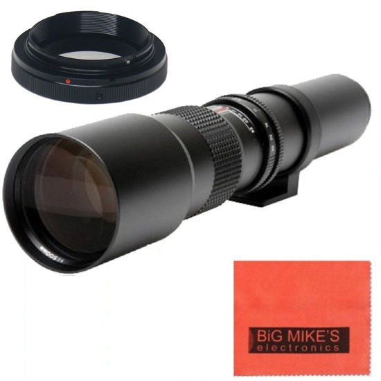 Picture of High-Power 500mm f/8 Manual Telephoto Lens for Nikon D3400, D5600, D7500, D500, D600, D610, D700, D750, D800, D810, D3100, D3200, D3300, D5100, D5200, D5300, D5500, D5600, D7000, D7100, D7200 DSLR