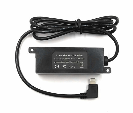 Picture of PoE Texas PoE Power and Ethernet Adapter for Apple Tablets and Phones for POS, Digital Signage, & More - 802.3af POE to 5 Volt Splitter - Extends Charging & Data Delivery Up to 328 Feet