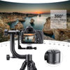 Picture of K&F Concept Aluminum Alloy 360 Degree Panoramic Gimbal Tripod Head with 1/4'' Standard Quick Release Plate and Bubble Level,Load Capacity up to 20kg/44lbs