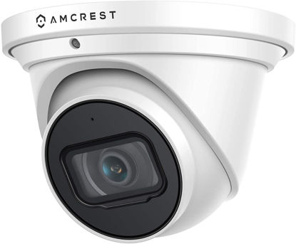 Picture of Amcrest 4K POE Camera AI Human/Vehicle Detection, UltraHD 8MP Outdoor Security Turret POE IP Camera, 3840x2160, 4K @30fps, IP67 Weatherproof, MicroSD, Built in Mic, White (IP8M-T2669EW-AI)