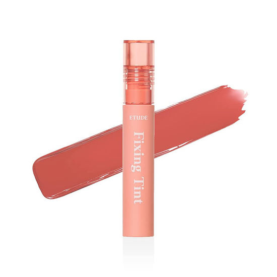 Picture of ETUDE Fixing Tint #03 Mellow Peach | Long Lasting High Pigmented Liquid Lipstick |Waterproof Lightweight Matte Finish Lip Stain| Full Coverage