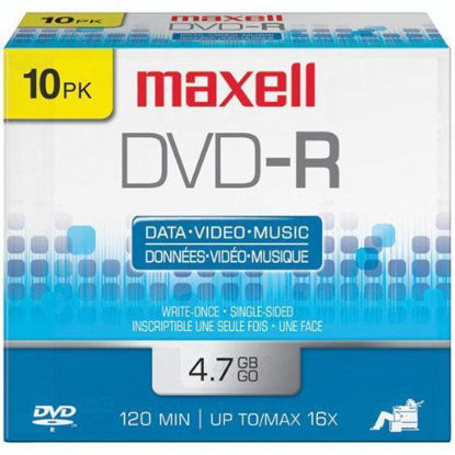 Picture of MAXELL MAXELL 4.7 GB 16X DVD-R 10 Pack Supplies & Media Media/Cleaning CARTR