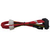 Picture of CABLEDECONN H0408 100cm Internal Mini SAS 36-Pin SFF-8087 Male to SFF8482 SAS 29-Pin Female with 4-Pin Power Fanout Red Cable