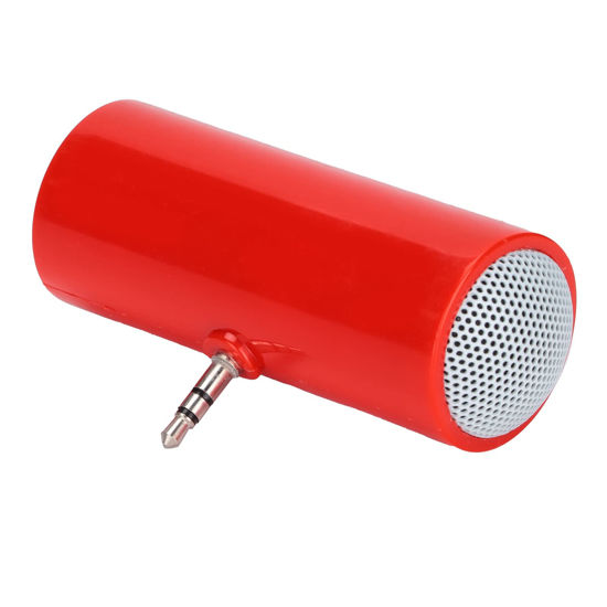 Picture of Mini Stereo Speaker,New DIY Pillow Speaker, True HD and Unique Soft Sound Portable Speaker, Portable Plug in Speaker with 3.5mm Aux Audio Input, for Mobile Phones and Tablets(red)