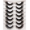 Picture of Veleasha False Eyelashes Wispy Faux Mink Lashes Fluffy Handmade Fake Eyelashes Natural Look 7 Pairs Pack Luxury Cat Eye Lashes (804)