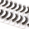 Picture of Veleasha Russian Strip Lashes with Clear Band Looks Like Eyelash Extensions D Curl Lash Strips 10 Pairs Pack (DT05)