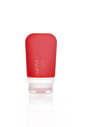 Picture of humangear GoToob+ Refillable Silicone Travel Size Bottles with Locking Cap, Red, Medium (2.5oz)