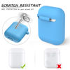 Picture of LELONG Compatible with AirPods Case Cover, Soft Silicone Protective Case Cover with Keychain Compatible with Apple AirPods 2nd 1st Charging Case Men Women [Front LED Visible] Bright Blue