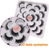 Picture of Veleasha Lashes Pack 3D Faux Mink Eyelashes Natural Look False Lashes Handmade Volume Individual Lashes 18mm 10 Pairs Multipack (T52)