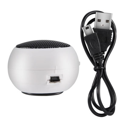 Picture of Portable Computer USB Speaker, Mini HD Audio Subwoofer Speaker with 3.5mm Audio Cable for PC Laptop Mobile Phone MP3(Black)