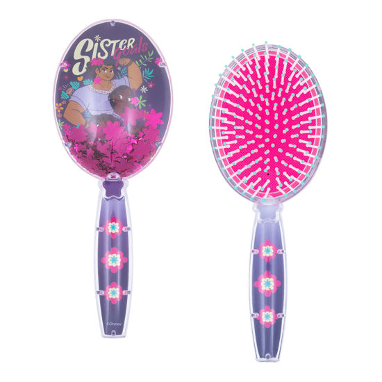 Picture of Encanto Hair Brush with Magical Sparkling Stars Confetti Hair Brush, Purple - Kids Hair Brush Ages 3+