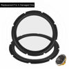 Picture of Zerone Speaker Rubber Surround Edge, 12inch Perforated Rubber Edge Rings Replacement Parts for Speaker Repair or DIY (Black)