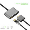 Picture of USB C to HDMI VGA Adapter, 2 in 1 USB Type C to VGA HDMI Converter Splitter, Thunderbolt to HDMI VGA Hub Dual Monitor for MacBook Pro 2020, iPad Pro 2020, Dell XPS, Surface, Chromebook